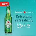 Heineken Silver Lager Beer, 12 Pack, 12 fl oz Bottles, 4% Alcohol by Volume