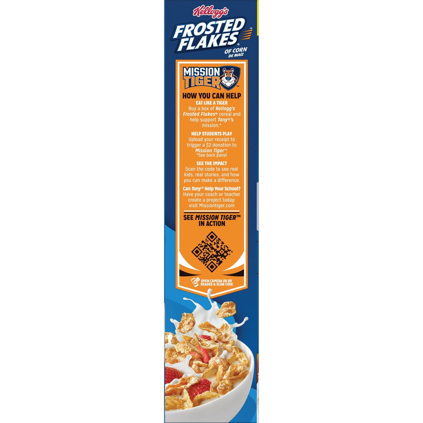 Kellogg's Frosted Flakes Original Breakfast Cereal, Family Size, 21.7 oz Box