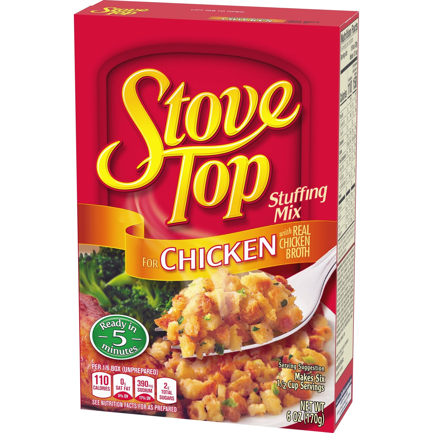 Stove Top Chicken Stuffing Mix Side Dish, 6 oz Box