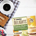 Jimmy Dean Delights Turkey Sausage, Egg White & Cheese English Muffin Sandwiches, 20.4 oz, 4 Ct (Frozen)