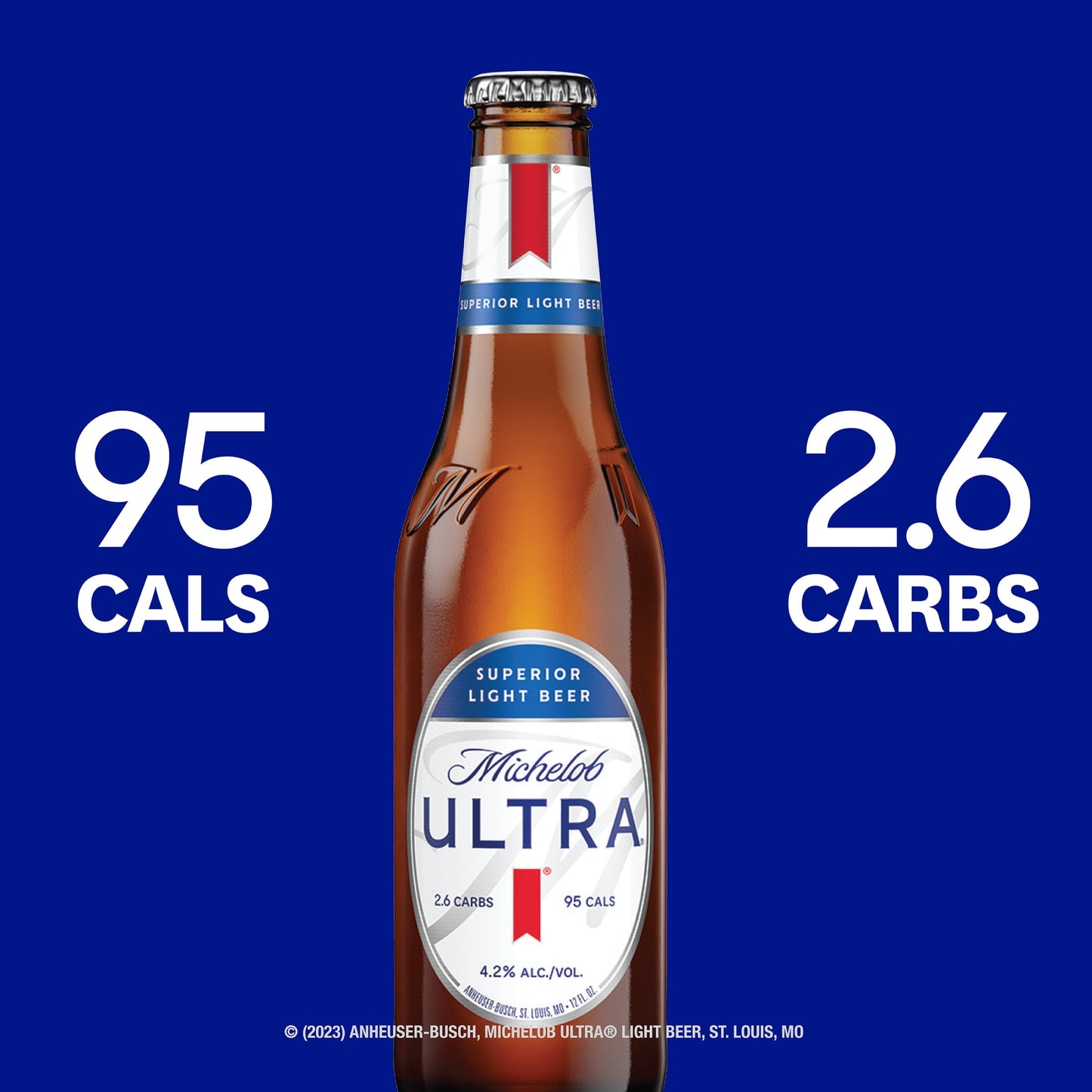 Michelob ULTRA Light Beer, 18 Pack Beer, 12 fl oz Bottles, 4.2% ABV, Domestic