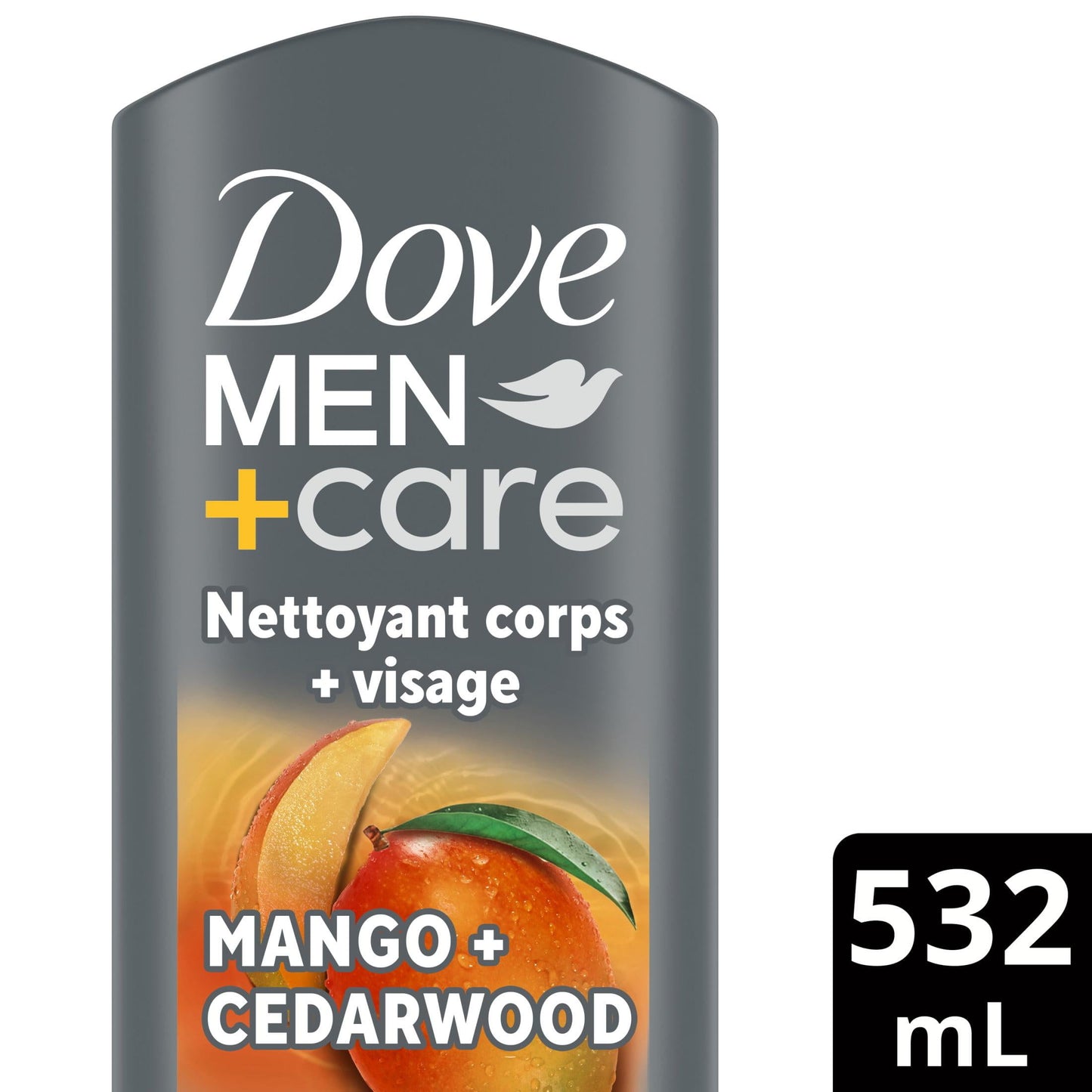 Dove Men+Care Rejuvenating Hydrating Face and Body Wash, Mango and Cedarwood, 18 fl oz