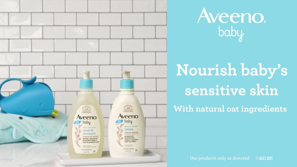 Aveeno Baby Daily Moisture Body Wash & Shampoo, Oat Extract, 12 fl. oz