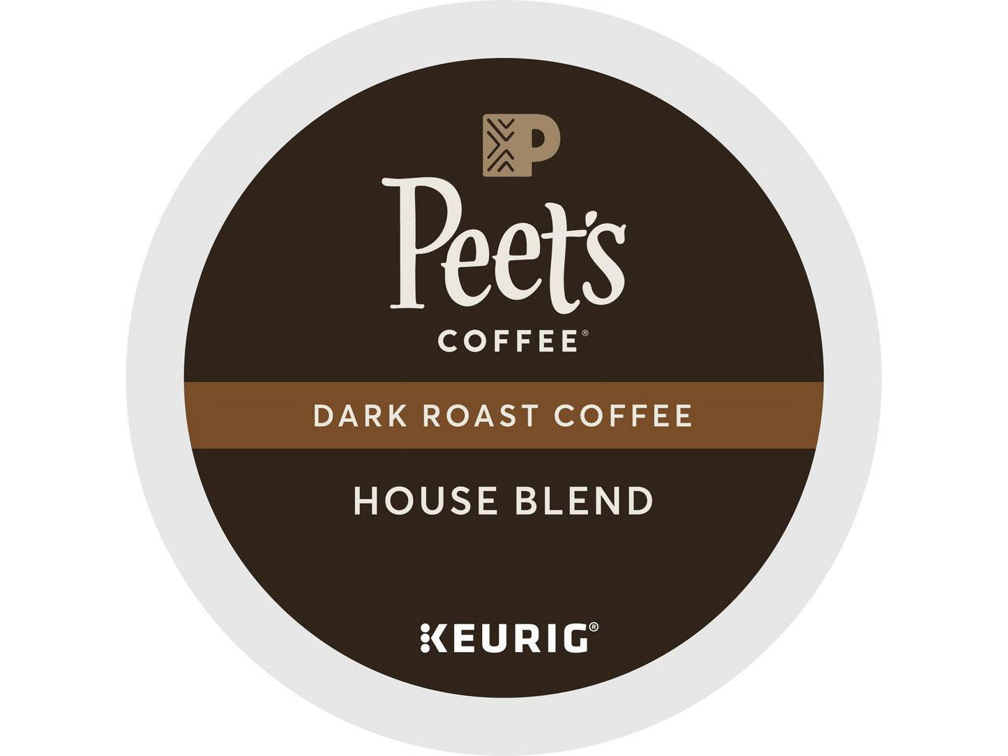 Peet's Coffee House Blend K-Cup Coffee Pods, Premium Dark Roast, 22 Count, Single Serve Capsules Compatible with Keurig