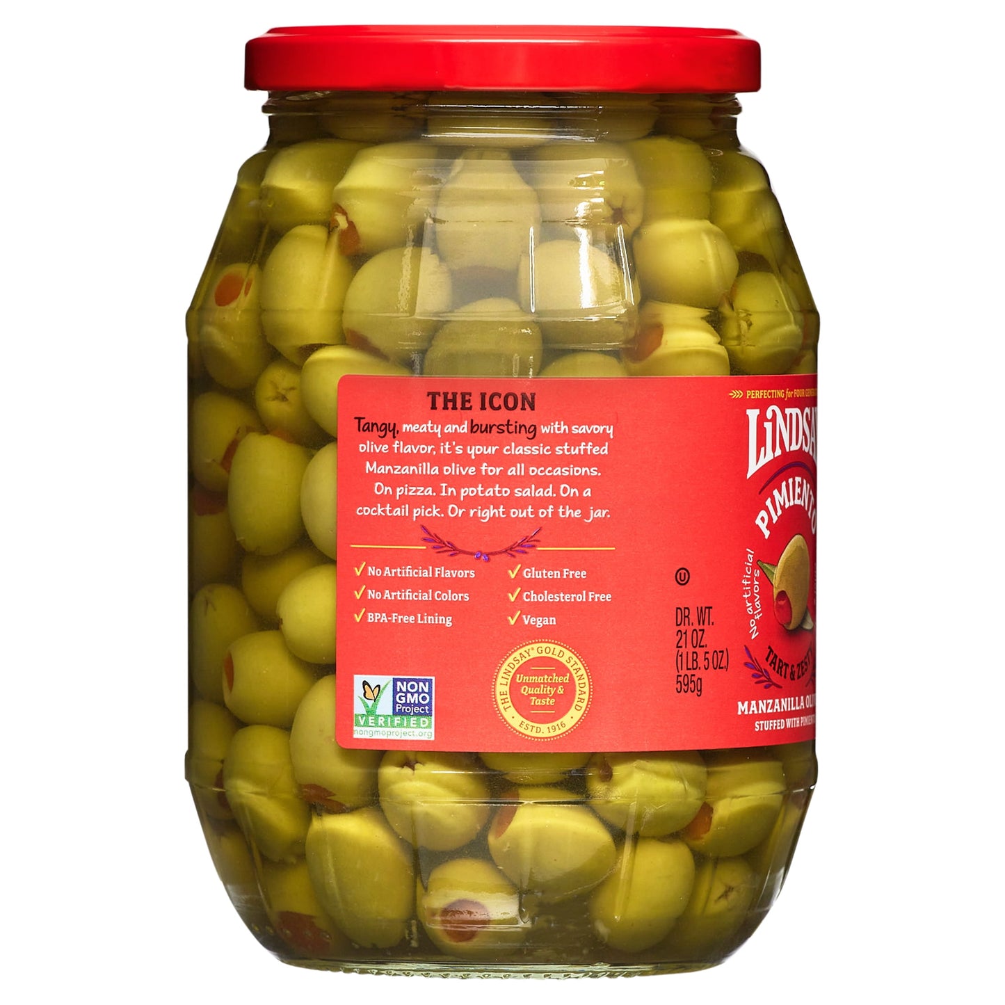 Lindsay Pimiento Stuffed Manzanilla Olives, 21 oz