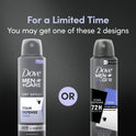 Dove Men+Care Long Lasting Stain Defense Antiperspirant Deodorant Dry Spray, Cool, 3.8 oz