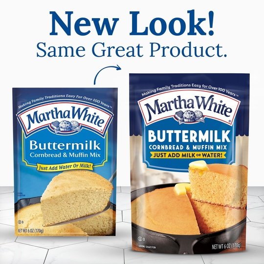 Martha White Buttermilk Cornbread and Muffin Mix, 6 Oz Pouch