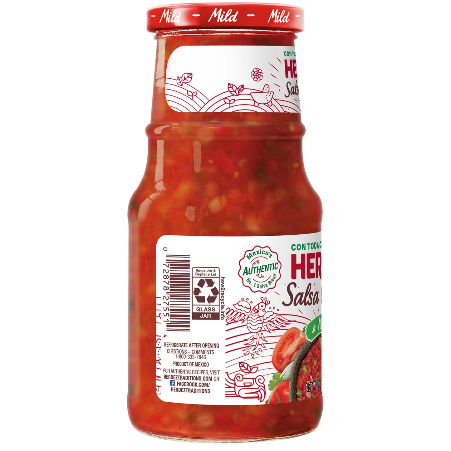 Herdez Casera Mild Salsa 16oz