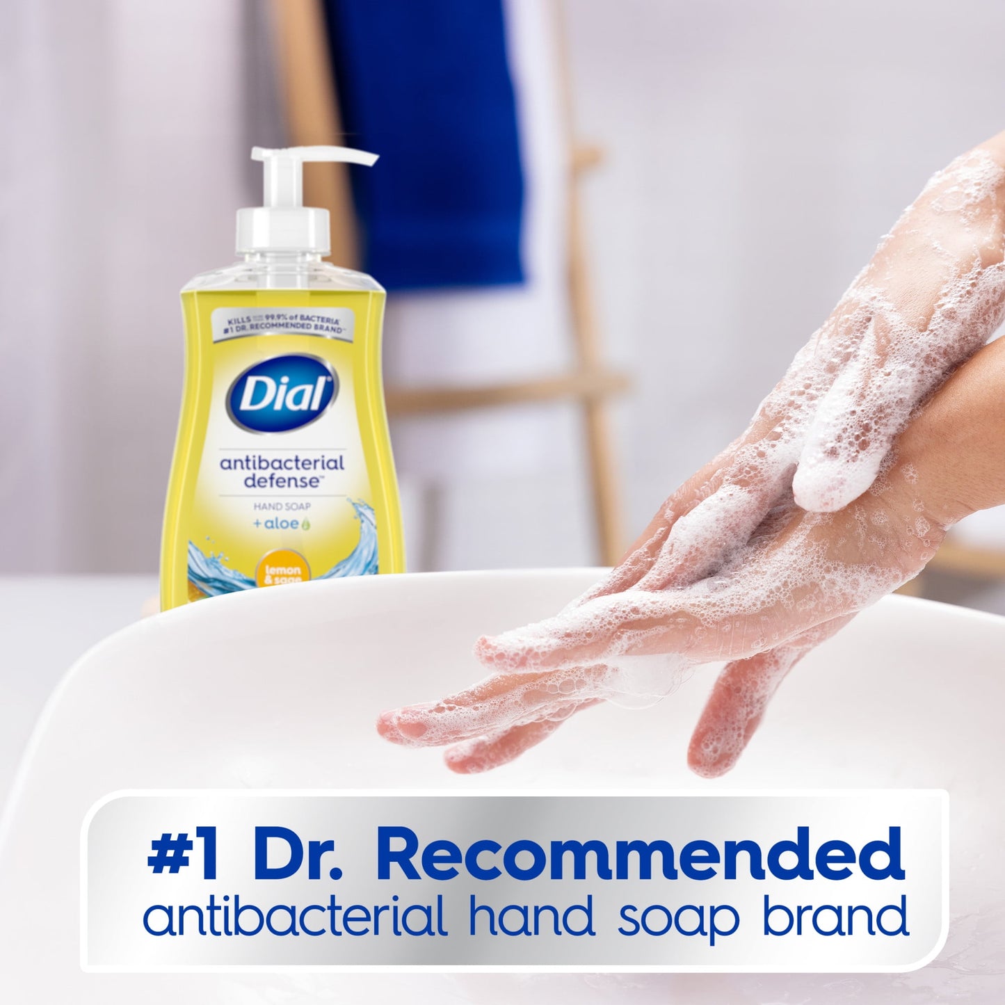 Dial Antibacterial Liquid Hand Soap, Lemon & Sage, 11 fl oz