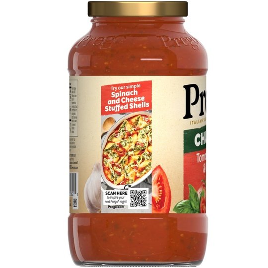 Prego Chunky Tomato, Basil and Garlic Spaghetti Sauce, 23.75 oz Jar