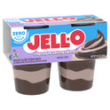 Jell-O Chocolate Vanilla Swirls Sugar Free Pudding Cups Snack, 4 Ct Cups