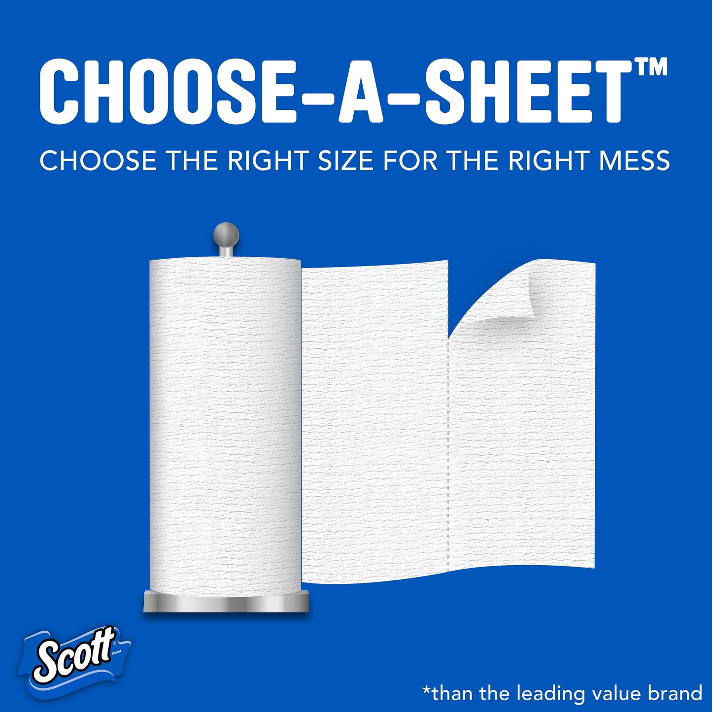 Scott Choose-a-Sheet Paper Towels, 12 Double Rolls, 110 Sheets Per Roll (1,320 Total)