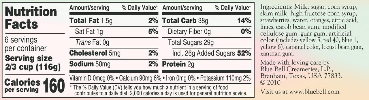 Blue Bell Rainbow Sherbet Quart, 32 fl oz
