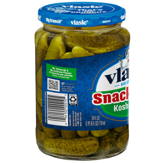 Vlasic Snack'mms Kosher Dill Pickles, Mini Dill Pickles, 24 Oz Jar