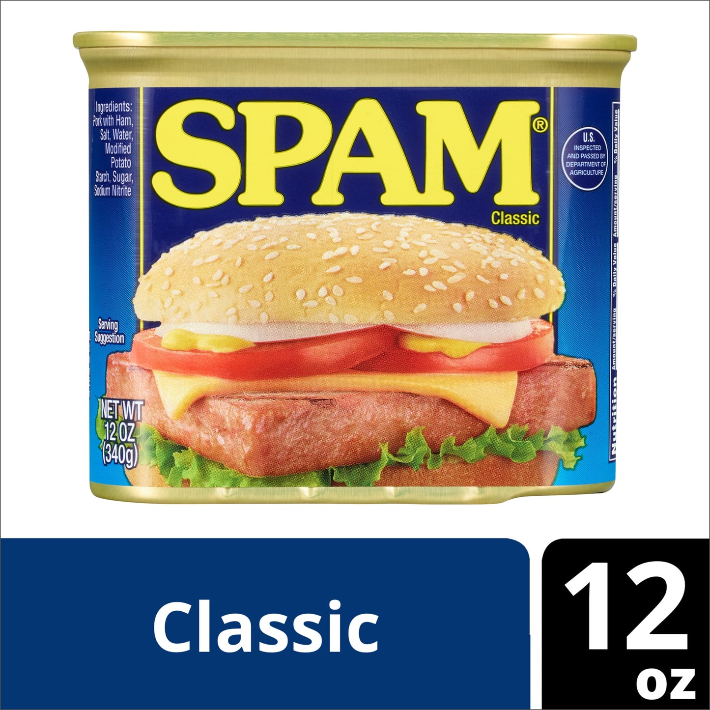 SPAM Classic, 7 g of Protein, 12 oz Can