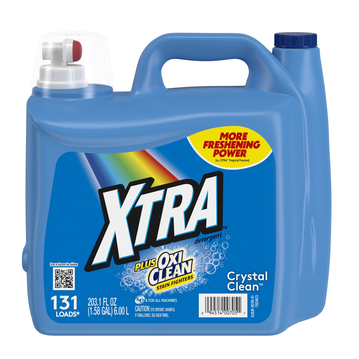 Xtra Plus OxiClean, 131  Loads Liquid Laundry Detergent, 203.1 fl oz