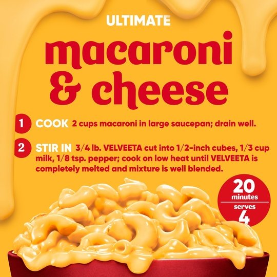 Velveeta 2% Milk Reduced Fat Meltitng Cheese Dip & Sauce with 25% Less Fat, 32 oz Block