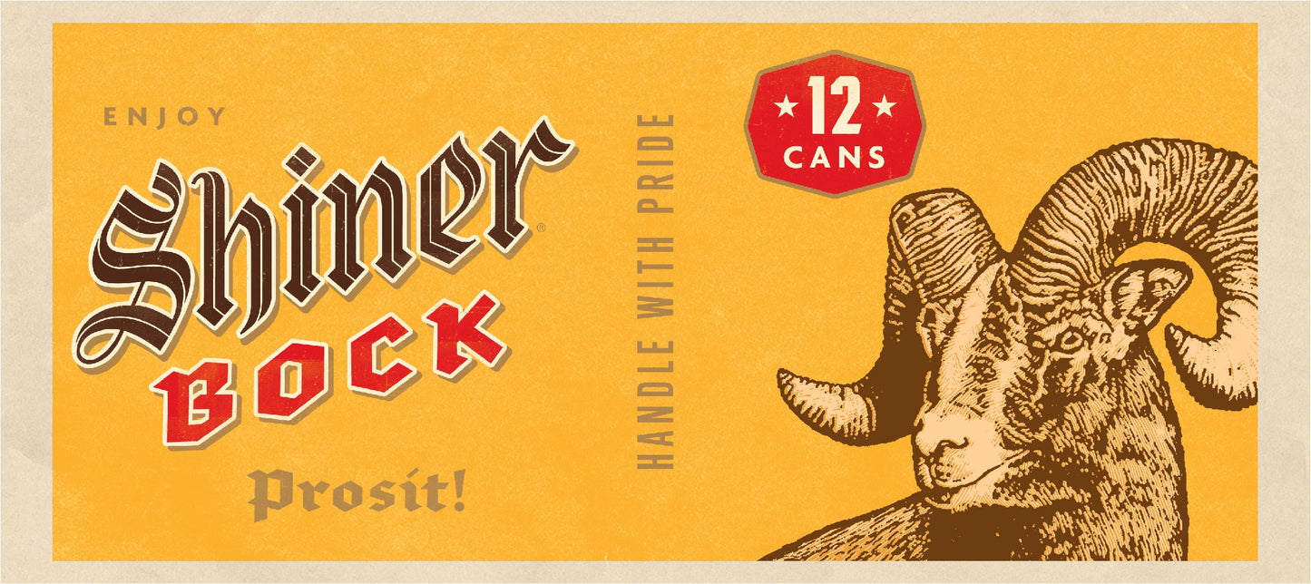 Shiner Bock Beer, Shiner Craft Beer, 12 Pack, 12 fl oz Cans, 4.4% ABV, 141 Calories, 12.4g Carbs