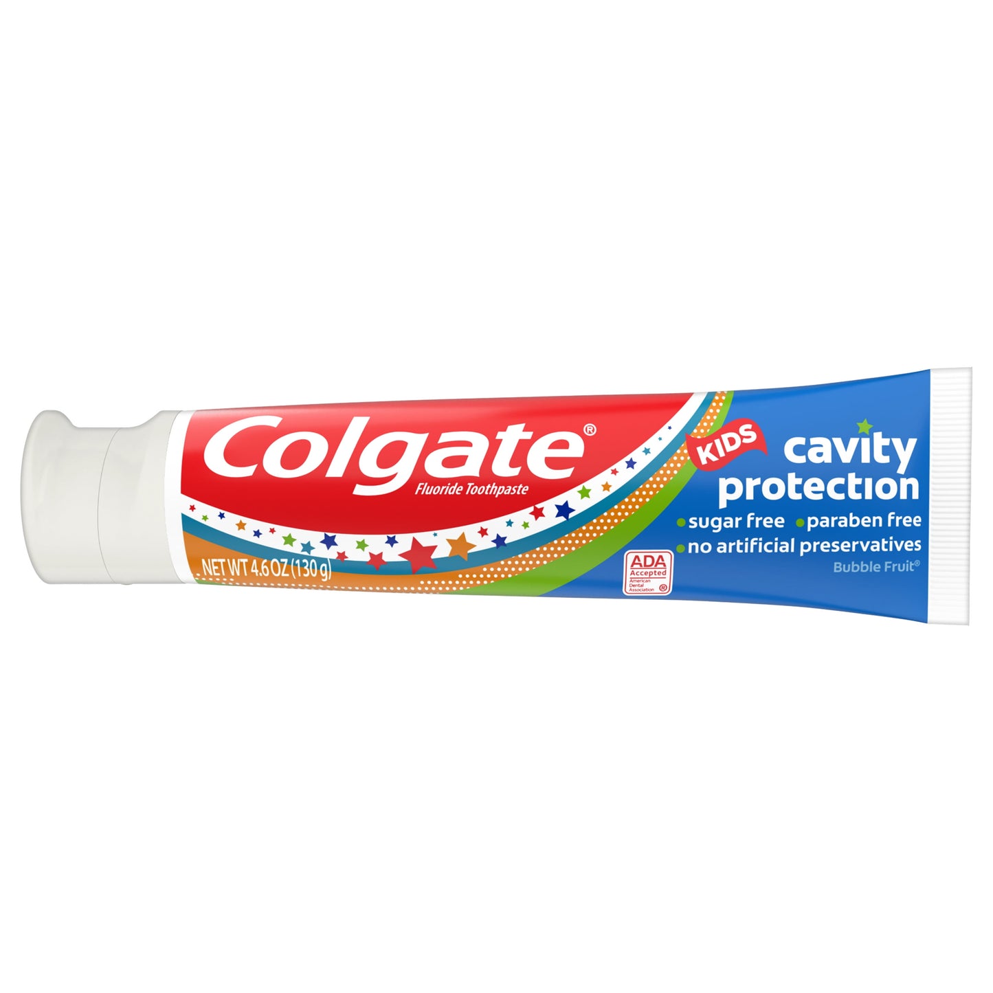 Colgate Kids Toothpaste with Fluoride, Kids Cavity Protection Toothpaste, Mild Bubble Fruit Flavor, 2 Pack, 4.6 oz Tubes