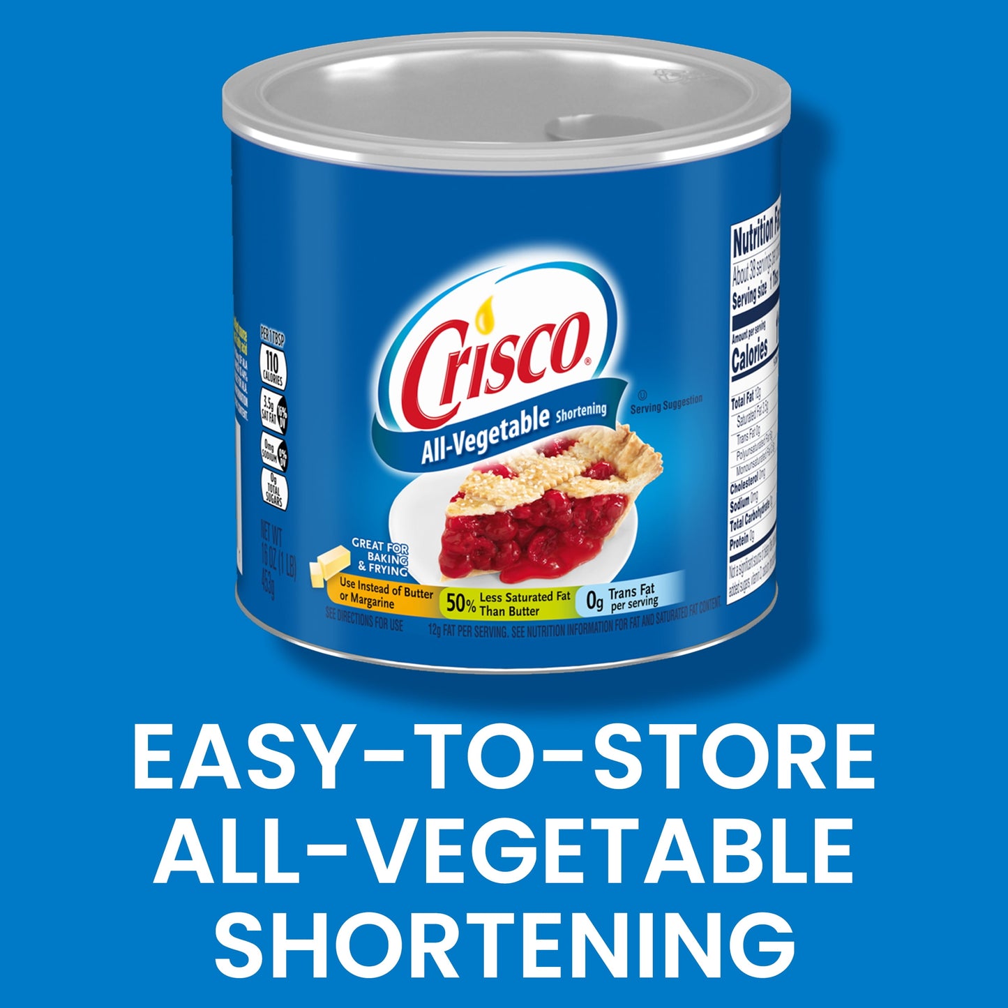 Crisco All-Vegetable Shortening, 16 oz