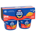 Kraft Triple Cheese Mac N Cheese Macaroni and Cheese Cups Easy Microwavable Dinner, 4 ct Pack, 2.05 oz Cups