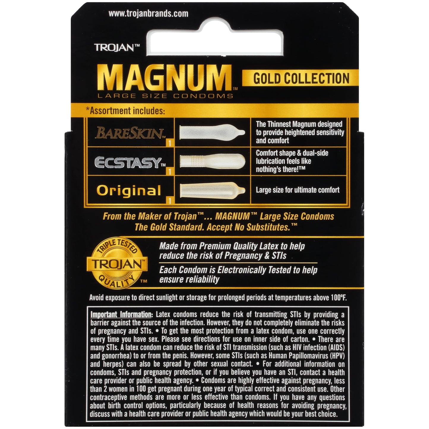 MAGNUM Gold Collection Condoms, 3ct