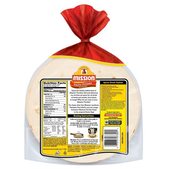 Mission Fajita Grande Flour Tortillas, 10 Count