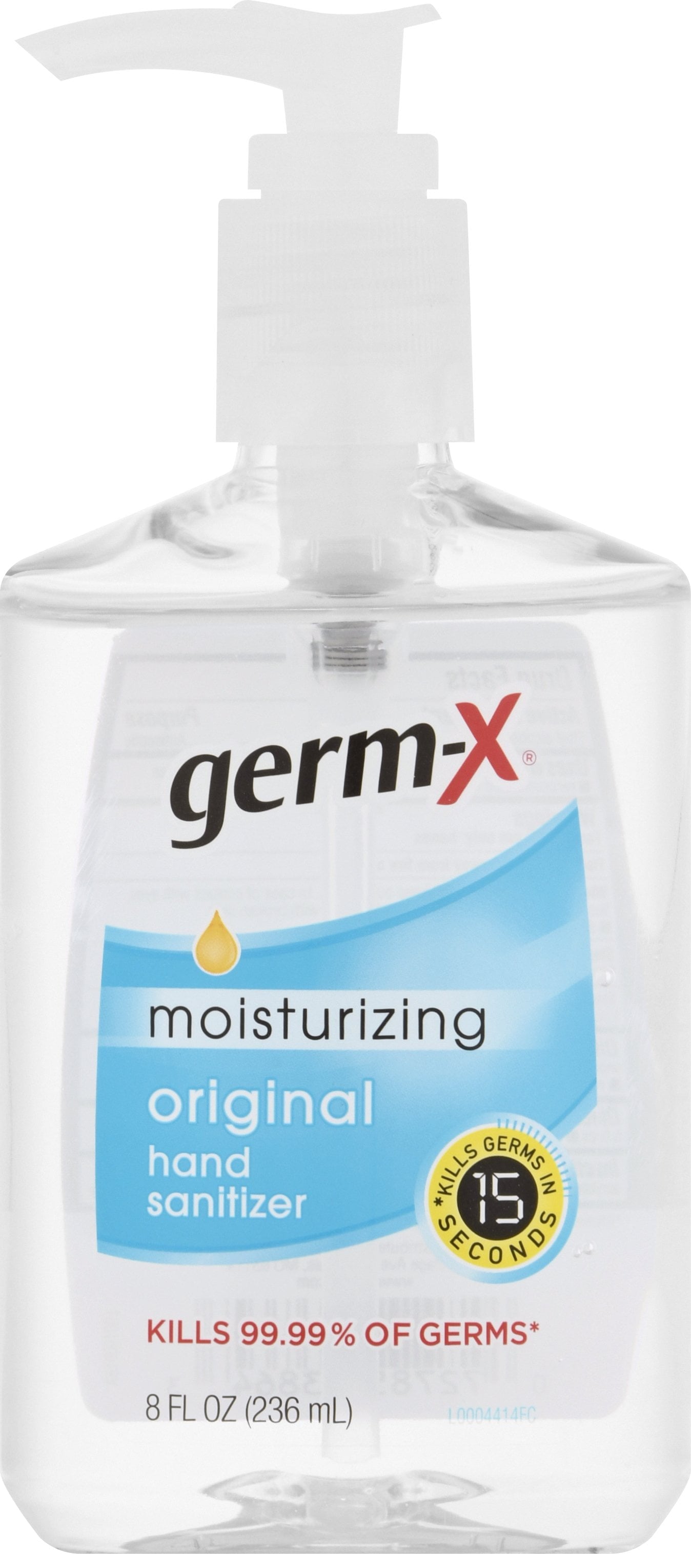 Germ-X Original Hand Sanitizer with Pump, Bottle of Hand Sanitizer, 8 fl oz