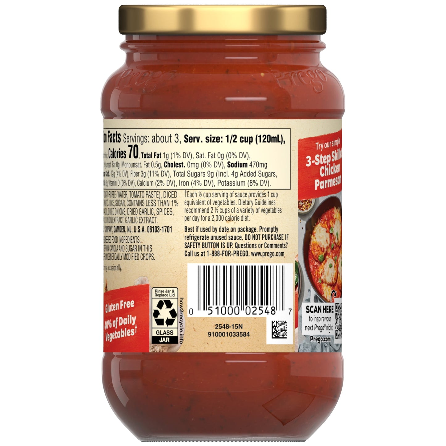 Prego Traditional Spaghetti Sauce 14 oz Jar