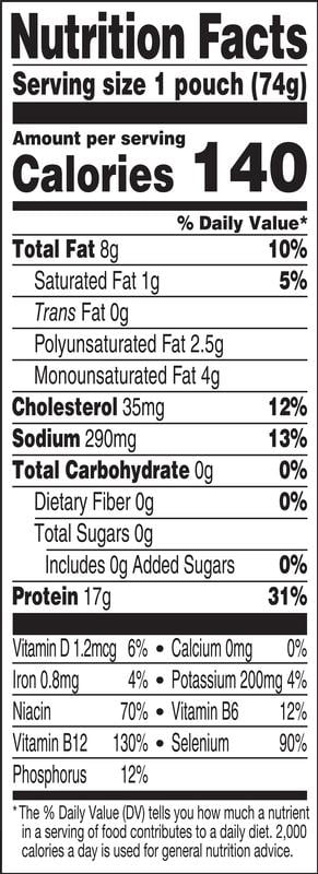 StarKist Chunk Light Tuna in Sunflower Oil, 2.6 oz Pouch