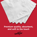 Vanity Fair Everyday Disposable Paper Napkins, White, 100 Count