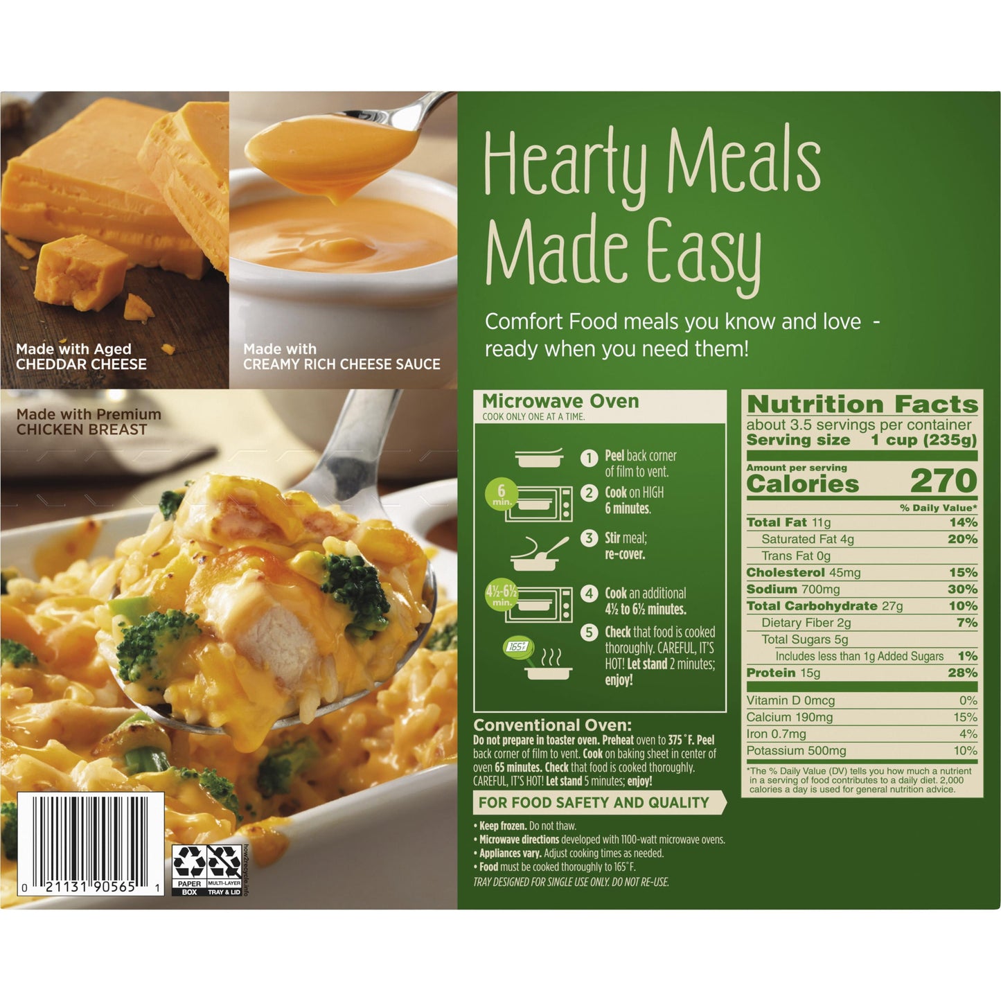 Marie Callender's Cheesy Chicken & Rice Frozen Meal, 27 oz (Frozen)