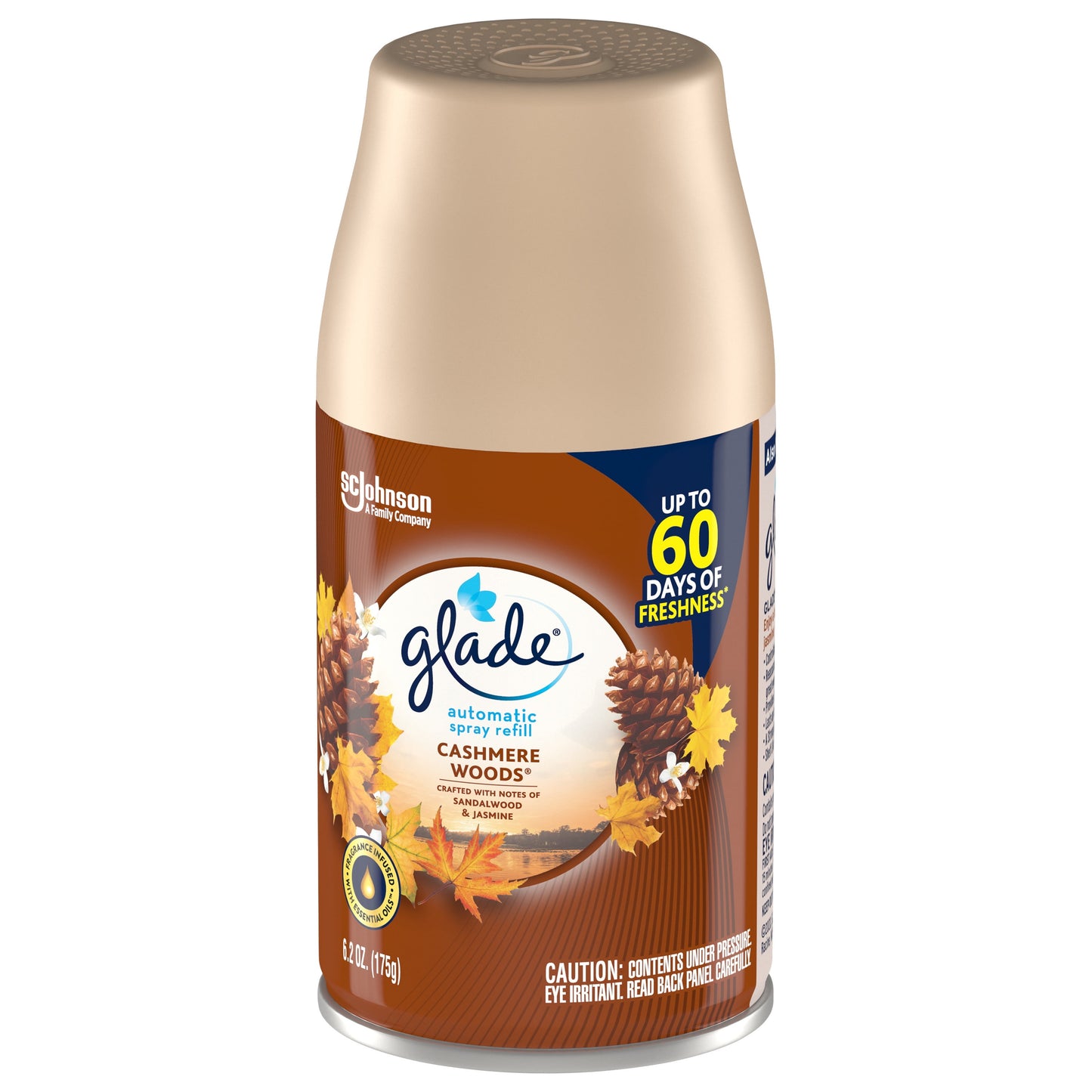 Glade Automatic Spray Refill 1 ct, Cashmere Woods, 6.2 oz. Total, Air Freshener Infused with Essential Oils