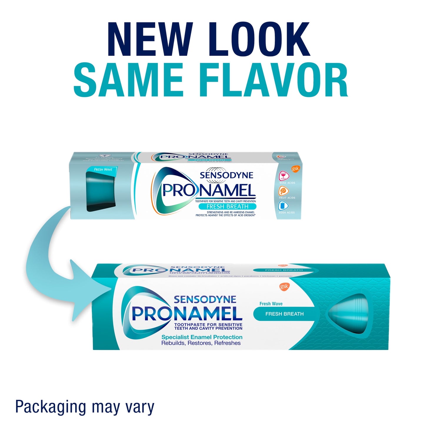 Sensodyne Pronamel Fresh Breath Enamel Toothpaste for Sensitive Teeth, Fresh Wave, 4 Oz, 2 Pack