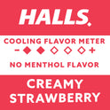 HALLS Throat Soothing Creamy Strawberry Throat Drops, Economy Pack, 70 Drops