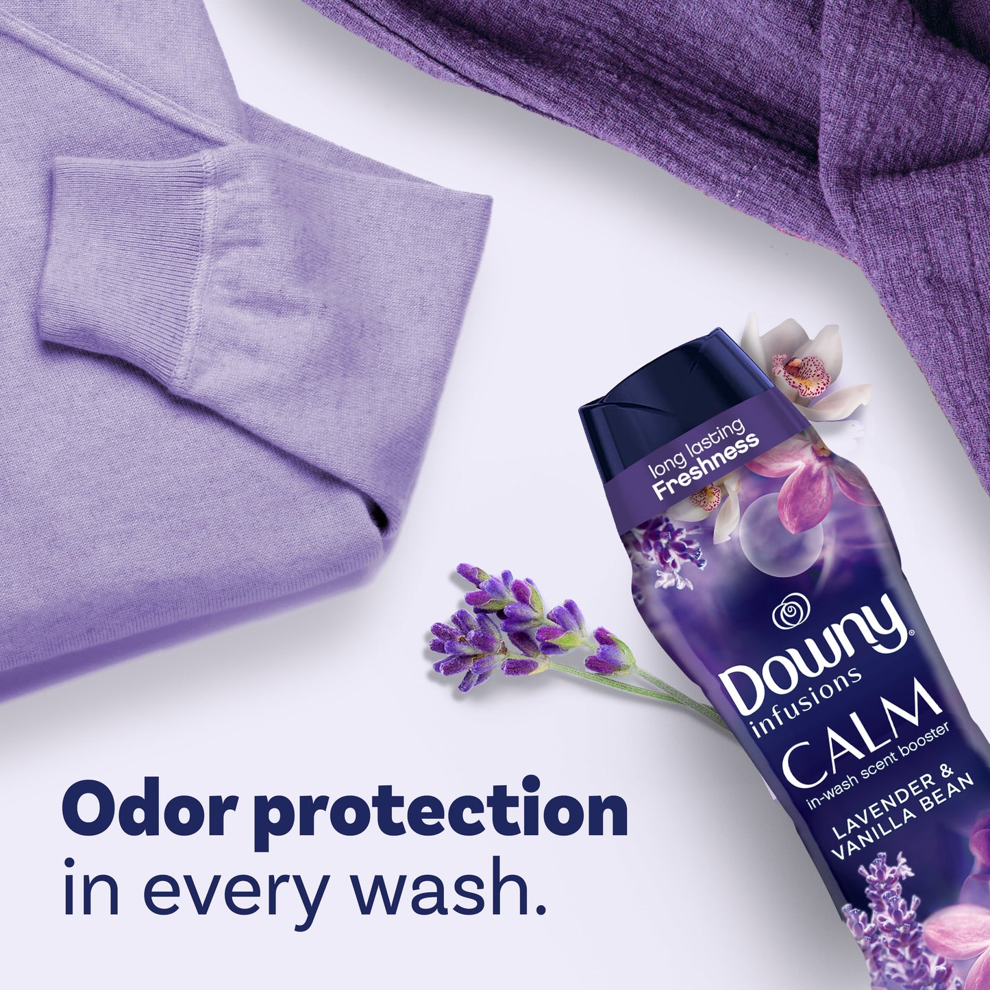 Downy Infusions In-Wash Scent Booster Beads, CALM, Lavender, 24 oz