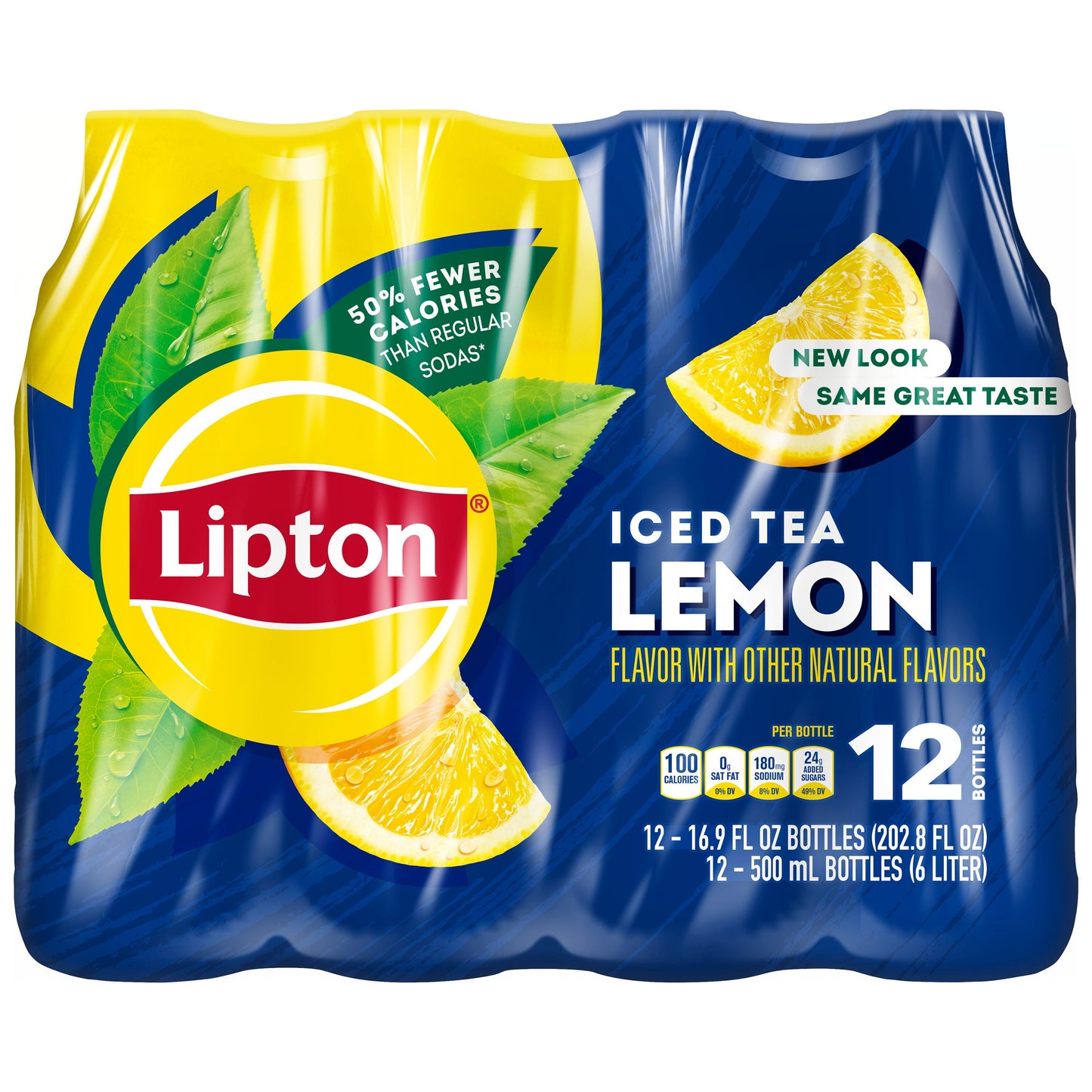 Lipton Lemon Iced Tea, 16.9 fl oz, 12 Pack Bottles