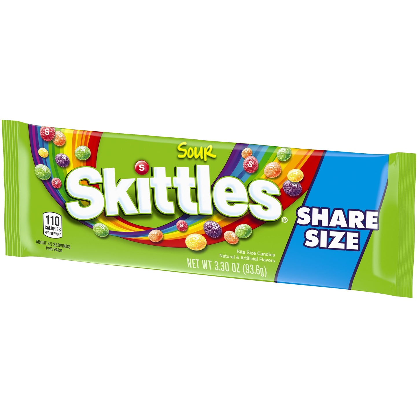 Skittles Sour Candy, Share Size - 3.3 oz Bag