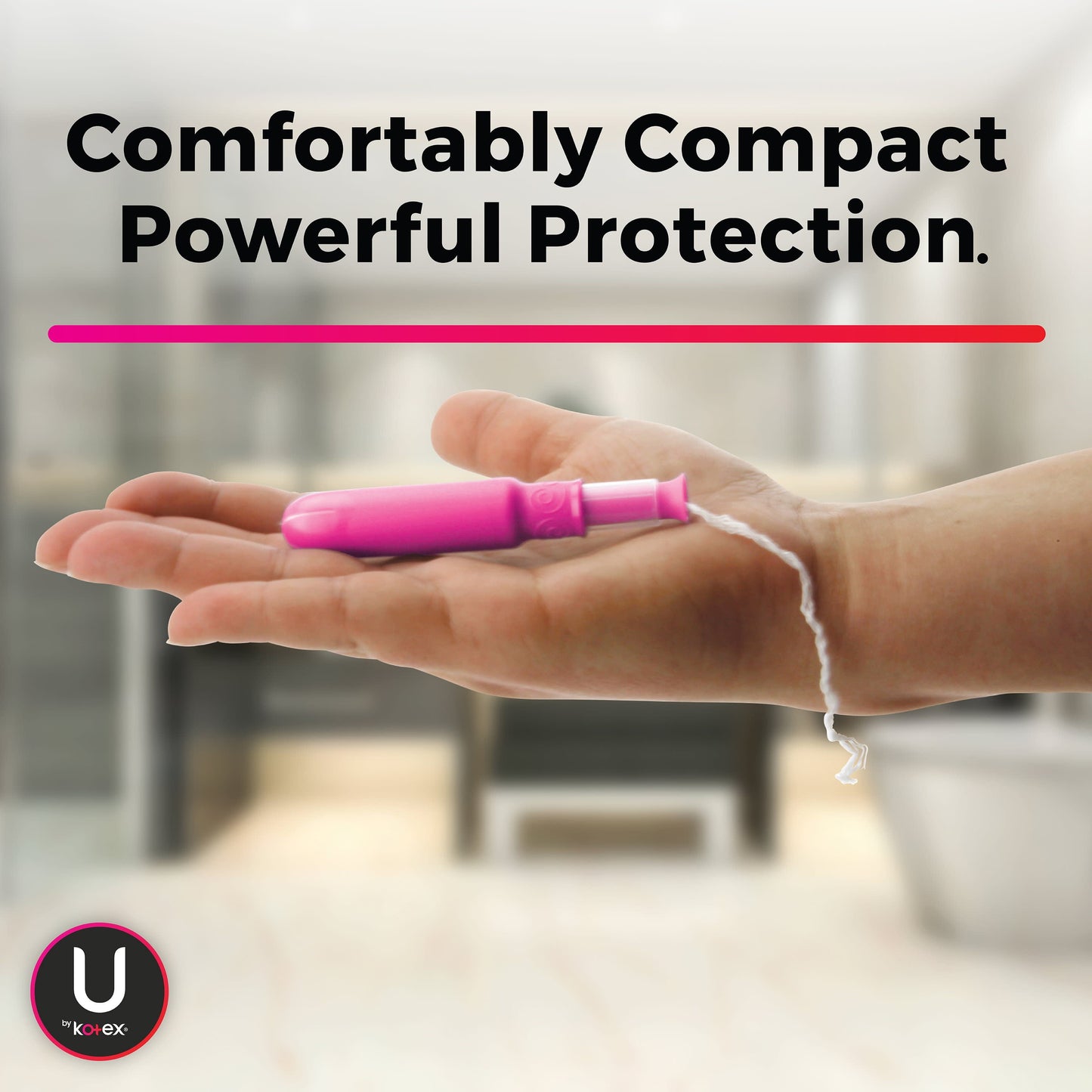 U by Kotex Click Compact Multipack Tampons, Regular/Super, Unscented, 45 Count