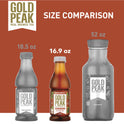 Gold Peak Real Brewed Tea Unsweetened, Black Iced Tea Drink, 16.9 fl oz, 6 Bottles