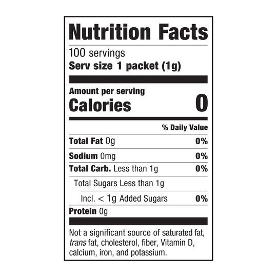 Stevia In The Raw Zero Calorie Sweetener, 100 count, 3.5 oz