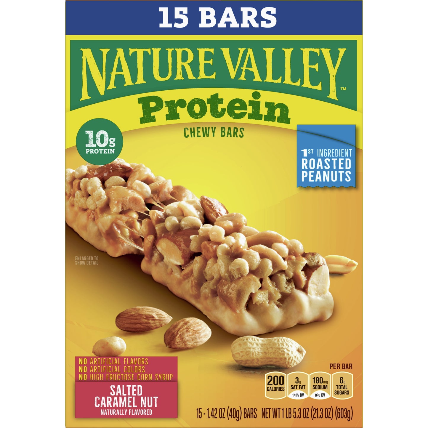 Nature Valley Protein Granola Bars, Salted Caramel Nut, Snack Bars, 15 ct, 21.3 OZ