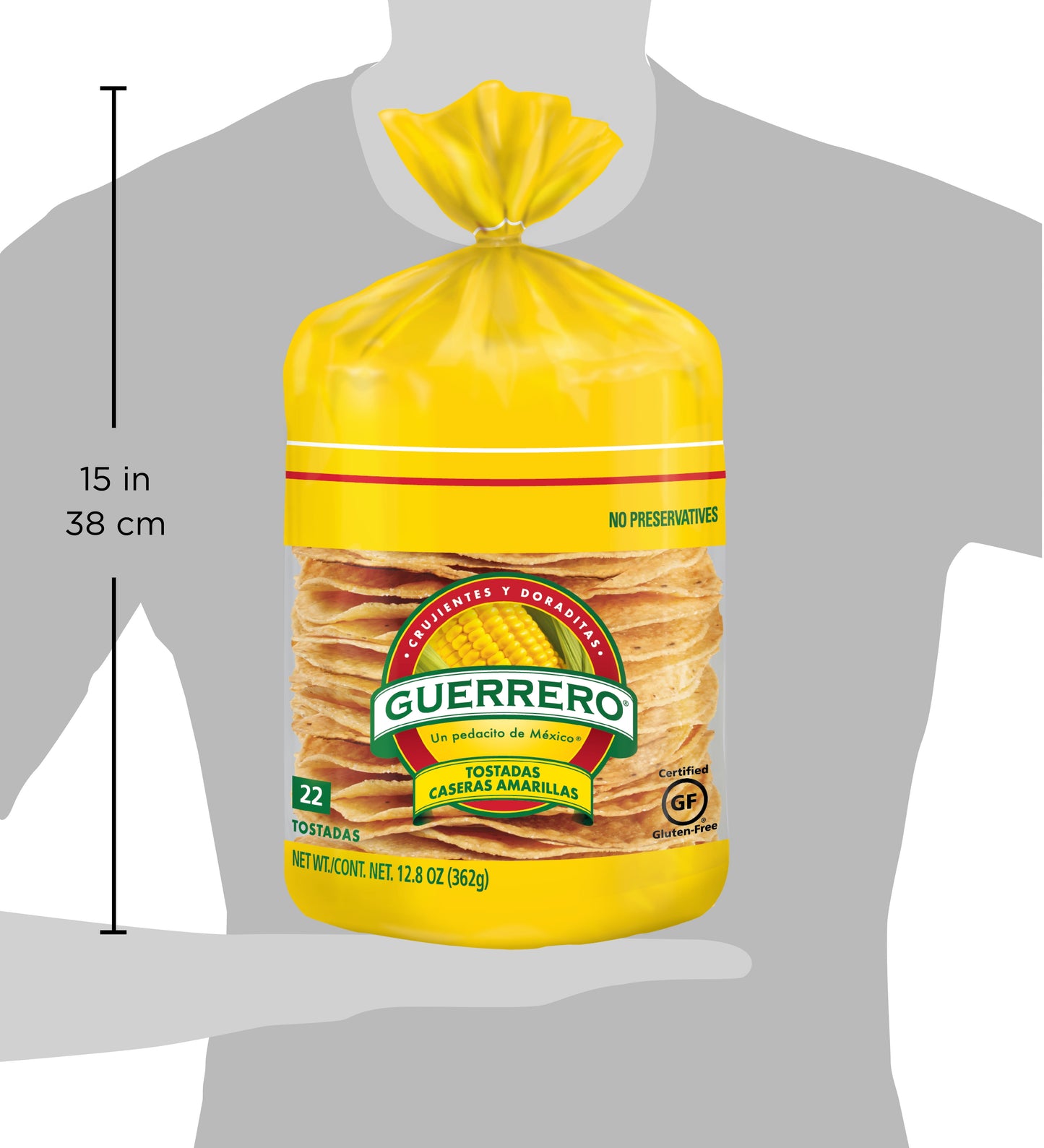 Guerrero Gluten-Free Yellow Tostadas Caseras Amarillas, 22 Count