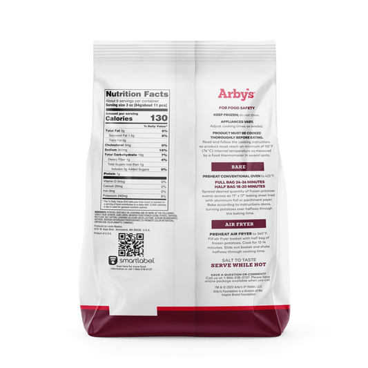 Arby's Crinkle Cut Fries, 26oz Bag (Frozen)