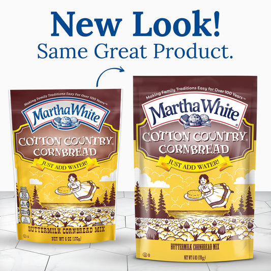 Martha White Cotton Country Buttermilk Cornbread Mix, 6 Oz Pouch