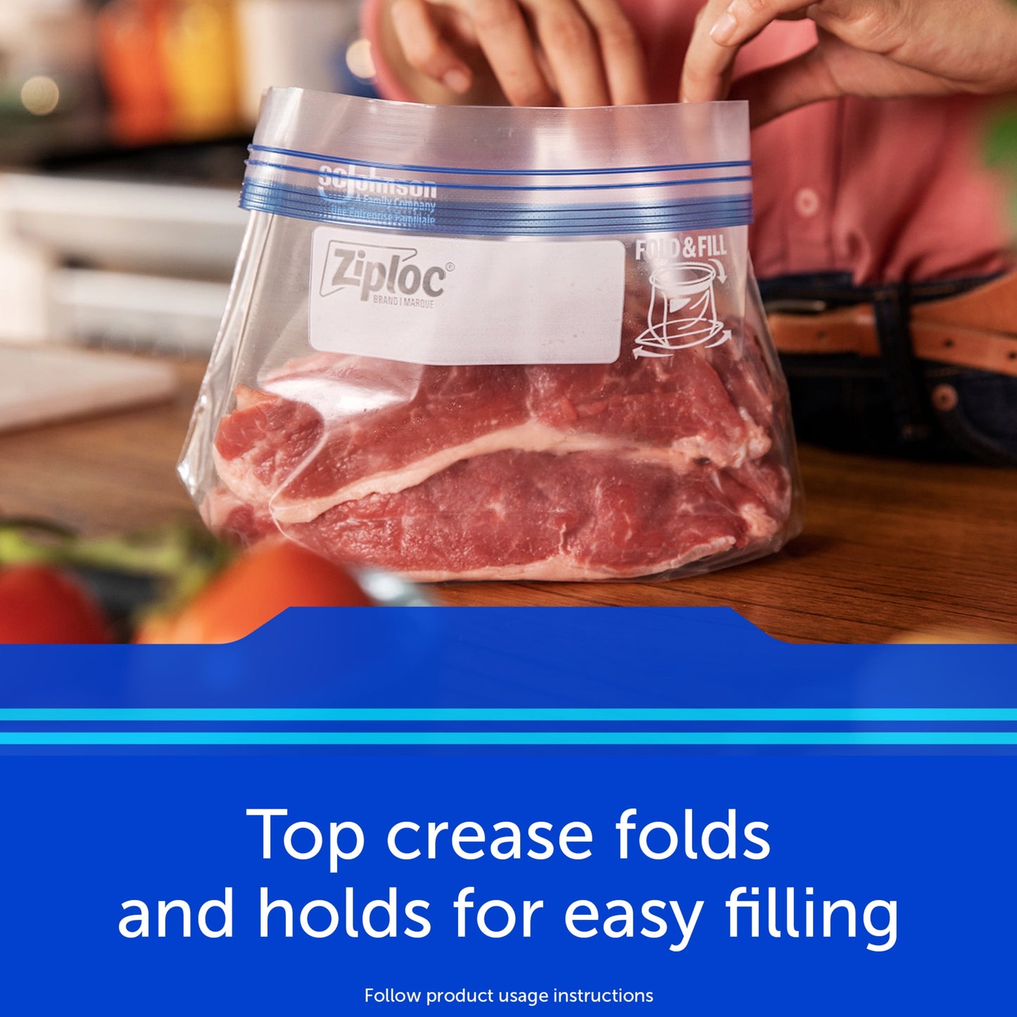 Ziploc® Brand Freezer Bags with New Stay Open Design, Quart, 75, Patented Stand-up Bottom, Easy to Fill Freezer Bag, Unloc a Free Set of Hands in the Kitchen, Microwave Safe, BPA Free