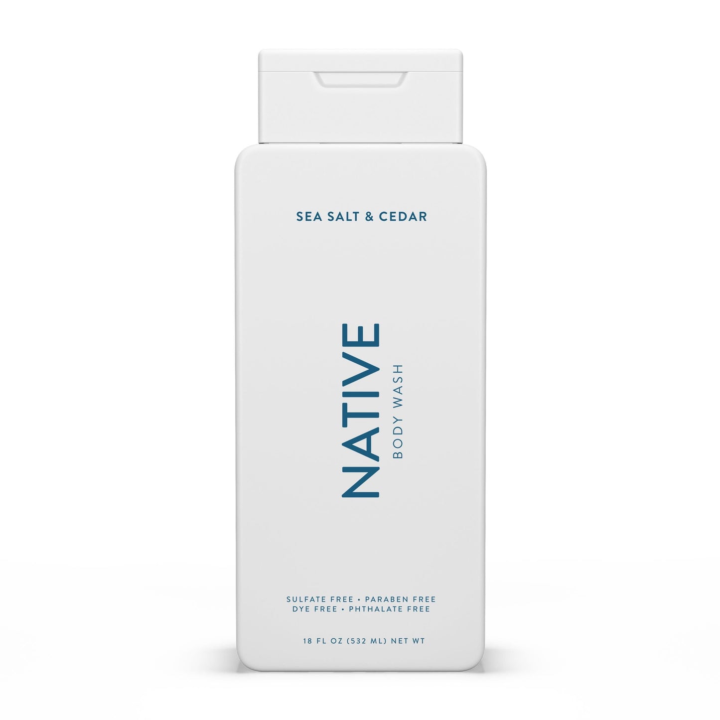 Native Natural Body Wash, Sea Salt & Cedar, Sulfate Free, 18 oz