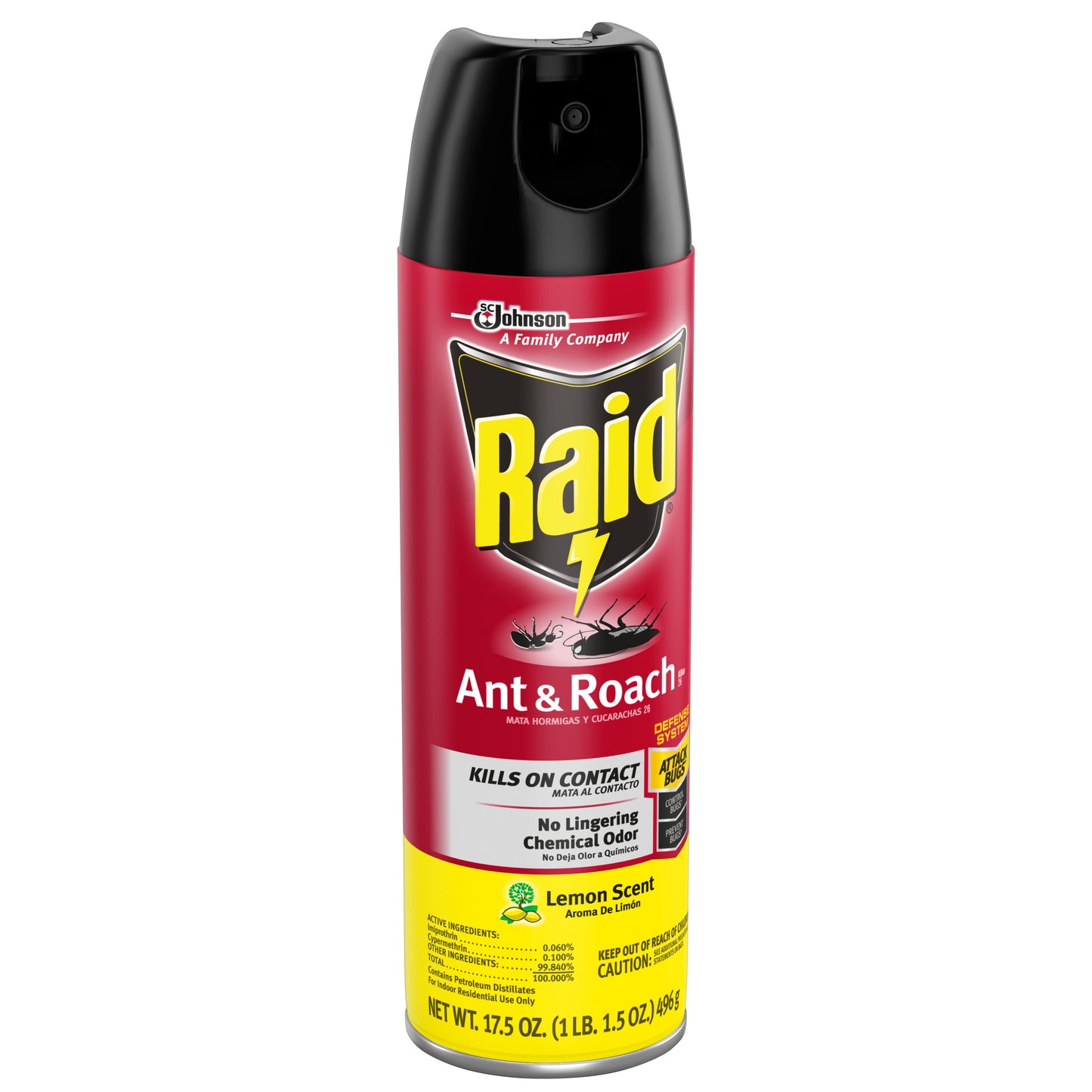Raid® Ant & Roach Killer 26, Lemon Fresh Scent, 17.5 oz