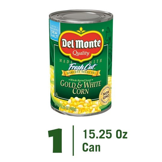 Del Monte Gold White Whole Kernel Corn, 15.25 oz Can