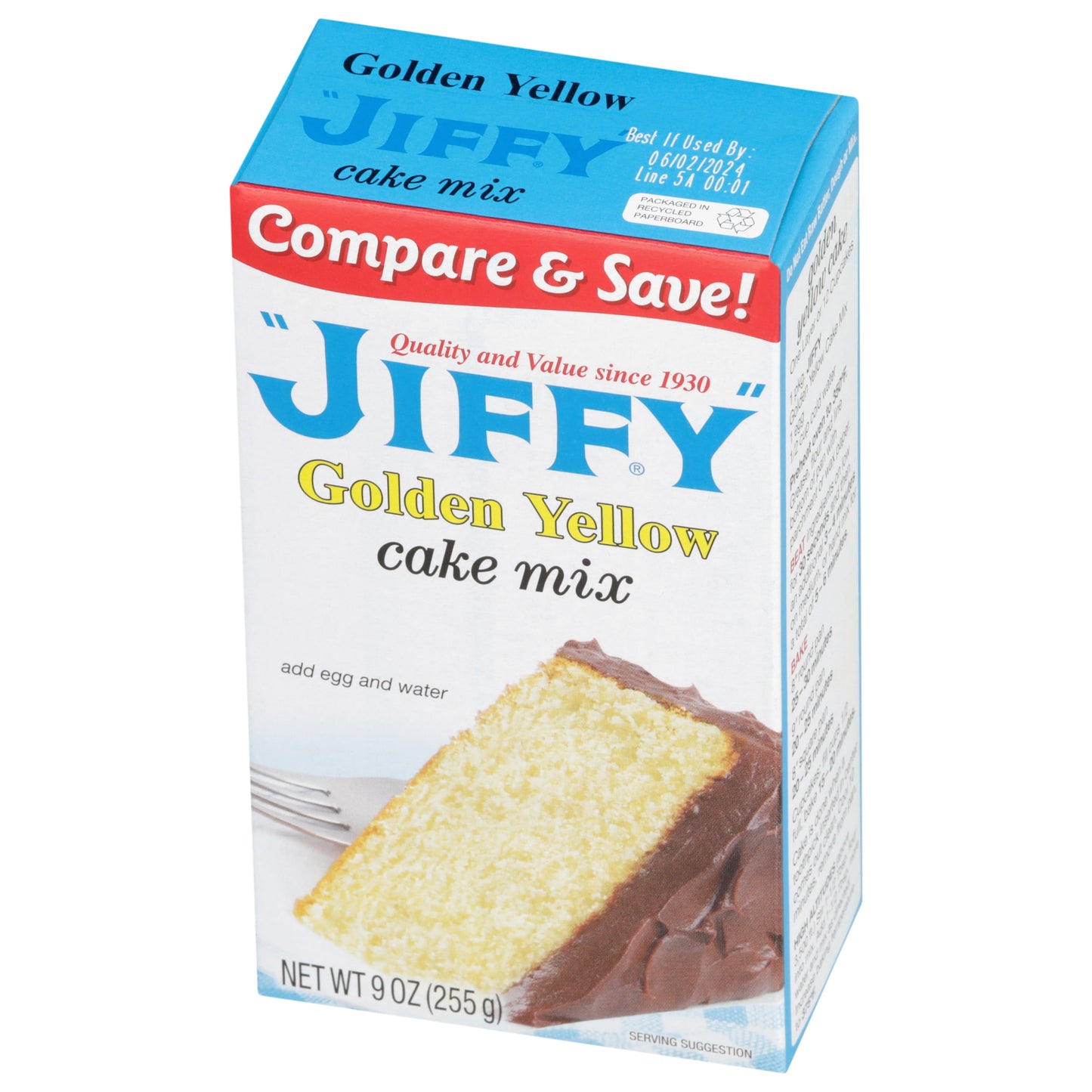 JIFFY Golden Yellow Cake Mix 9 OZ Box